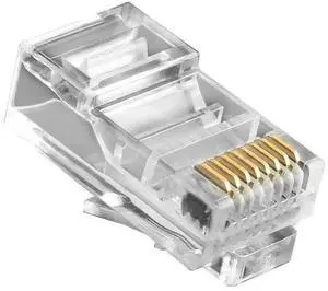 100pcs Crystal 8Pin RJ45 Plugs, RJ-45 Ethernet Cable Network Connector Adapter For Cat5 Cat5e 100pcs Crystal 8Pin RJ45 Plugs, RJ-45 Ethernet Cable Network Connector Adapter For Cat5 Cat5e