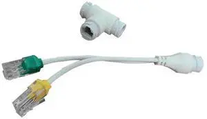 POE Splitter Adapter Ethernet one network cable two camera Splitter Combiner Connector converter POE switch