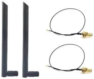 Dual Band 6Dbi Wireless WiFi Antenna RP-SMA+MHF4 Pigtail Cable for AX200 AC9260 NGFF M.2 Wireless Card WIFI/WLAN Dual Band 6Dbi Wireless WiFi Antenna RP-SMA+MHF4 Pigtail Cable for AX200 AC9260 NGFF M.2 Wireless Card WIFI/WLAN