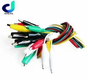 DIY test cable test folder test hook clip 10pcs 5colore 46cm length doulbe head in stock excellent DIY test cable test folder test hook clip 10pcs 5colore 46cm length doulbe head in stock excellent