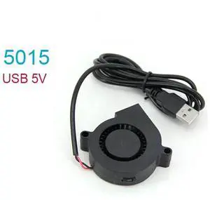 DC 5015 5V 5 volt USB 5cm turbo Blower fan CPU Cooler Cooling sleeve bearing 50x15MM Fan for 3D Printer 50x50x10mm PC e1