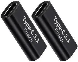 1pc USB Type C 3.1 Coupler Female to USB-C 3.1 Female Adapter Extender Extension Data 10Gbps Fast Charging Connector Converter 1pc USB Type C 3.1 Coupler Female to USB-C 3.1 Female Adapter Extender Extension Data 10Gbps Fast Charging Connector Converter