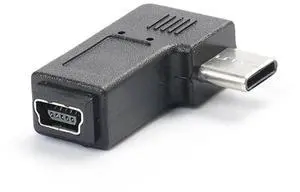 1pc 90 Degree Right Angle USB Type C Male to Mini 5 Pin USB Female Charge Data Sync Adapter Connector For Camera GPS Dash Cam 1pc 90 Degree Right Angle USB Type C Male to Mini 5 Pin USB Female Charge Data Sync Adapter Connector For Camera GPS Dash Cam