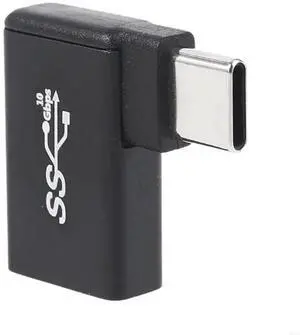 Aluminum Adapter USB A Female to 90 Degree 3.1 Type C Male Converter Fit for phone Tablet Flash Drives Keyboard