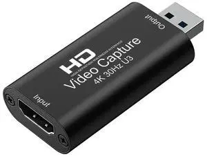 4K 30hz HDMI-compatible To USB 3.0 Video Capture Card Grabber Recorder for PS4/5 Game DVD Camera Recording Laptop Live Streaming