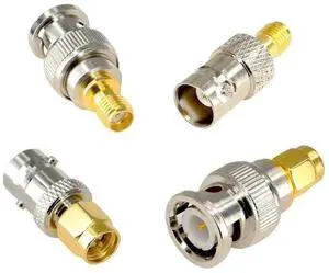 SMA to BNC Kits 2 Set RF Adapter Connector Kits for SDR Ham Radio Baofeng UV-5R UV82 V-5R5 Two Way Handheld Radio