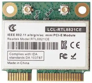 RTL8821CE 802.11AC for Bluetooth 4.2 433Mbps 2.4Ghz/5Ghz Dual Band Mini PCIe WiFi CARD RTL8821 Support Laptop/PC