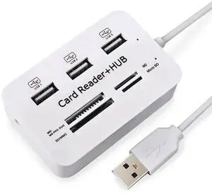 USB Hub 2.0 3 Ports TF Micro SD Card Reader Slot USB Combo Multi All In One USB Splitter Cables For Laptop Macbook Accessories