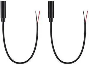 FOR cable (2 Pack) audio 3.5mm Female Jack to Bare Wire Open End TS 2 Pole Mono 1/8" 3.5mm Jack Plug Connector Audio Cable Repair