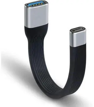 FOR 10Gbps USB C Female to USB A Female Adapter Soft Flat Short USB C to USB A Extender Cable for Book, Power Bank FOR 10Gbps USB C Female to USB A Female Adapter Soft Flat Short USB C to USB A Extender Cable for Book, Power Bank