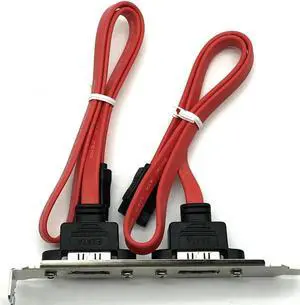 FOR eSATA to SATA Bracket Cable Adapter w Full Profile PCI Cover,Dual Ports External eSATA to Motherboard 6Gbps SATA Header Cord FOR eSATA to SATA Bracket Cable Adapter w Full Profile PCI Cover,Dual Ports External eSATA to Motherboard 6Gbps SATA Header Cord