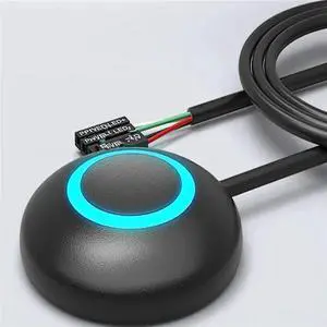 FOR Computer Desktop Switch PC Motherboard Power Extension Cable Switch External Power Switch Desktop Button Switch Black