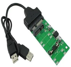 FOR 1.8"SSD mSATA to SATA adapter card 7+15pin + SATA to USB2.0 cable MSATA to USB2.0 cable FOR 1.8"SSD mSATA to SATA adapter card 7+15pin + SATA to USB2.0 cable MSATA to USB2.0 cable