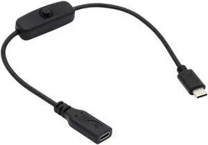 FOR With On Off Power Switch Button USB Type C Male to Female USB-C Cable for Laptop Keyboard Pi 4B FOR With On Off Power Switch Button USB Type C Male to Female USB-C Cable for Laptop Keyboard Pi 4B