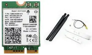 AX211NGW+Dual Antenna 6E M.2 Key E CNVio2 2.4Ghz/5Ghz Wireless Network Card 802.11Ac Bluetooth 5.2 Adapter