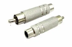 FOR 2pcs/lot 6.35mm female to rca male Audio Molded 1/4" TS Female to RCA Male Adapter, Audio Adapter Connector 2-Pcs