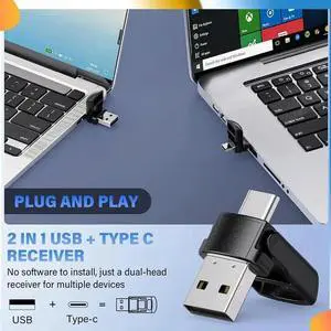 Presentation Clicker 2-In-1 USB/Type C Wireless Presenter Clicker PPT Remote Red Laser Pointer Black Fit For PC/Laptop, Of Presentation Clicker 2-In-1 USB/Type C Wireless Presenter Clicker PPT Remote Red Laser Pointer Black Fit For PC/Laptop, Of