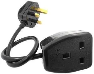 FOR UK 3 Prong Extension Power Cord,IEC UK Male Plug to Female Outlet Socket HongKong Power Cable Extented(UK Plug,0.3M)