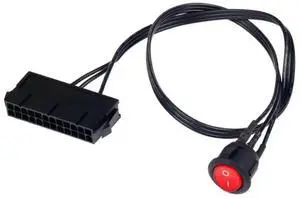 FOR 50cm Cable Copper Tin Wire 24-Pin Female ATX PSU PC Power Supply Starter Tester Start Up Jumper with ON/OFF Switch FOR 50cm Cable Copper Tin Wire 24-Pin Female ATX PSU PC Power Supply Starter Tester Start Up Jumper with ON/OFF Switch