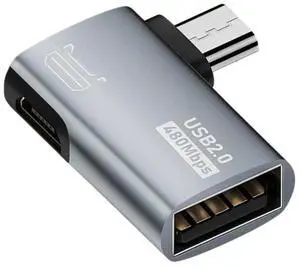 FOR 4K OTG Cable Adapter Power Supplied Micro-USB to USB with Angle Design. Suitable for Tablet, TV(Right) FOR 4K OTG Cable Adapter Power Supplied Micro-USB to USB with Angle Design. Suitable for Tablet, TV(Right)