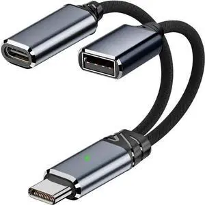 FOR USB C to USB OTG Cable Adapter, 2-in-1 USB-C Splitter with 100W Fast Charging for 16/15 Series Book FOR USB C to USB OTG Cable Adapter, 2-in-1 USB-C Splitter with 100W Fast Charging for 16/15 Series Book