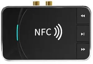 Smart Playback Wireless Stereo Audio Adapter for Car Kit Speaker, 5.0 Bluetooth Receiver A2DP, AUX 3.5mm RCA Jack, USB, NFC