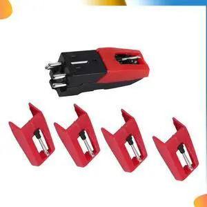 Record Player Needle, 1 PC Record Player Cartridge With 4 PCS Diamond Stylus Replacement For Crosley, Victrola, , LP