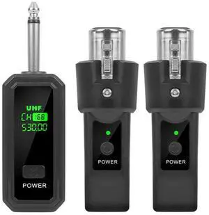 UHF XLR Adapter System Wireless Microphone Transmitter Receiver For Dynamic Microphone Guitar Audio Mixer PA System