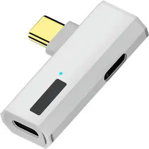 FOR Dual USB C Headphone Adapter with 100W Charging Port, 2-in-1 USB Type C Splitter Dongle for Rog Ally, Steam Deck, 2,iPhon