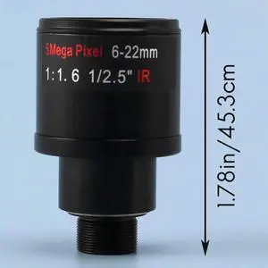 CCTV Lens 1/2.5 Inch 6-22Mm 5MP M12 Mount Varifocal Lens F1.6 For 4MP/5MP CMOS/CCD Sensor Security IP/AHD Camera