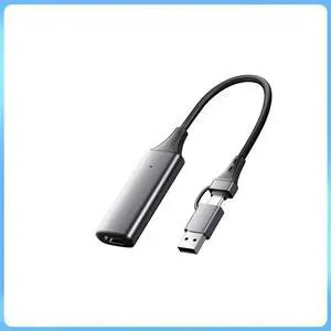 FOR 2 IN1 Video Capture Card HDMI-Compatible in To USB A Type-C Audio Video Recorder for PC Game Streaming Live Broadcasting Teachin