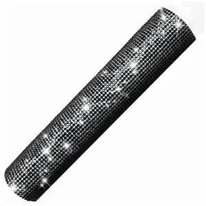 Mic Handle Cover,Sparkly Bling Rhinestones Mic Handle Sleeve for Party&TV Show,for Most Wireless Microphones, Black Rich
