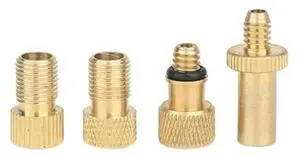 4Pcs Bicycle Valve Adapter Bicycle Valve Manifold Valve Adapter Sv Av Dv Bicycle Pump Ball Pump Needle Inflator Fits Rich