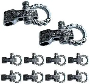 Paracord Buckles Bow Clasps Screw Pin Anchor Shackle Adjustable Shackles Buckles for Paracord Bracelet Belt 10 PCS