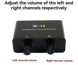 Sound Controller Headphone Volume Control 3.5Mm + 6.35Mm Stereo Volume Controller Adjustment For Left And Right Channels