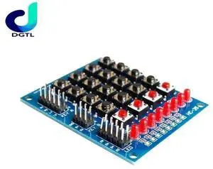 4*4 Matrix Array/Matrix Keyboard 16 Key Membrane Switch Keypad for+4 Separate keyboard + 8 Separate LED 4*4 Matrix Array/Matrix Keyboard 16 Key Membrane Switch Keypad for+4 Separate keyboard + 8 Separate LED