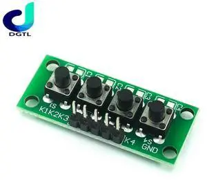 DIY Kit 1x4 4 Independent Key Button Keypad Keyboard Module Mcu for Student Class Design Graduation Project Experiment