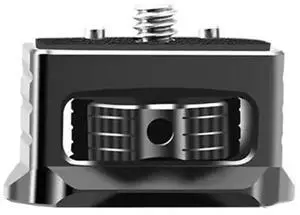 Universal 1/4" Arri Locating Hole Screw Adapter With 1/4" Screw Dual Spring-Loaded Pins 1/4" For Magic Arm Mounting Plate