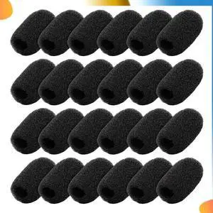24Pack Mini Foam Windscreen Lapel Headset Microphone Sponge Mini Foam Cover Shield Protection For Lavalier And Lapel Mic