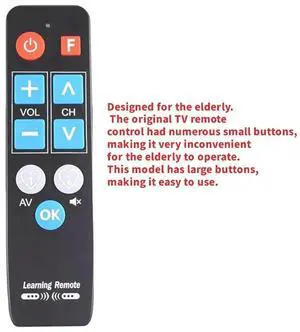 For Old Device Compatible Universal IR Learn Remote Control 9 Big Buttons-For TV-BOX Dvds STB Vcrs Heater