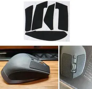 Fully-Wrap Mouse Skin Anti-slip Tape Mouse Skates Side Stickers for MX Master 2S Mouse Black