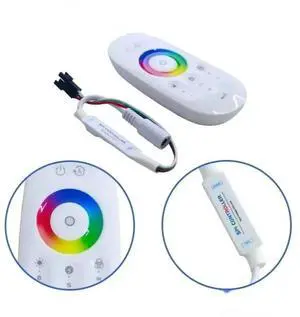 2.4G RF Touch Panel Dimmer for WS2812 Pixels Led Strip Light Remote, DC5 - 24V Mini Full Color SPI RGB Led Controller