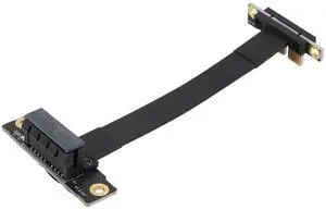 FOR PCIE X1 Riser Cable Dual 90 Degree Right Angle PCIe 3.0 X1 to X1 Extension Cable 8Gbps PCI Express 1X Riser Card - 10CM