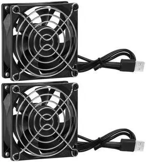 FOR 2pcs 80mm DC 5V USB Fan Perfect for Computer and Router Cooling with Bearings and Strong Airflow 80X80X25mm FOR 2pcs 80mm DC 5V USB Fan Perfect for Computer and Router Cooling with Bearings and Strong Airflow 80X80X25mm