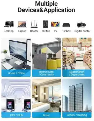 Aomoproing Ethernet Cable Cat 8 8M Length RJ45 Patch Cable 40Gbps 2000Mhz High-Speed Network Cord For Gaming,Laptop Router