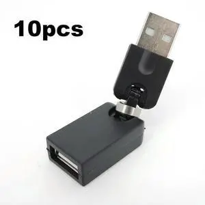 Aomoproing 10pcs Flexible Twist Angle 360 Degree Rotating USB A 2.0 male to female Adapter Converter for cable extension connector Aomoproing 10pcs Flexible Twist Angle 360 Degree Rotating USB A 2.0 male to female Adapter Converter for cable extension connector