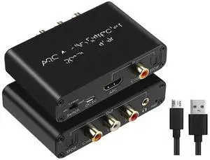 FOR DAC Audio Converter ARC Audio Extractor HDMI-Compatible Optical SPDIF Coaxial to 3.5mm Digital to
