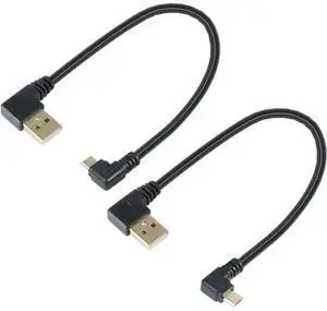 FOR 2Pack Left/Right Angle USB Cable 5.5 Inches for TV Stick Power Bank - 90 Degree USB to Micro USB Cable for TV Stick FOR 2Pack Left/Right Angle USB Cable 5.5 Inches for TV Stick Power Bank - 90 Degree USB to Micro USB Cable for TV Stick