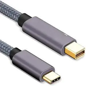 FOR USB C to Mini DisplayPort Cable, Type C to Mini DP Adapter 4K 6.6Ft/2m Cord 3 Compatible for Book Pro 2018