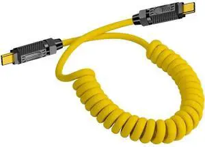 FOR Coiled USB C to USB C Cable 140W, 20Gbps Spring Coiled USB Type C Cable, 8K@60Hz Video Transfer USB C Cord for FOR Coiled USB C to USB C Cable 140W, 20Gbps Spring Coiled USB Type C Cable, 8K@60Hz Video Transfer USB C Cord for